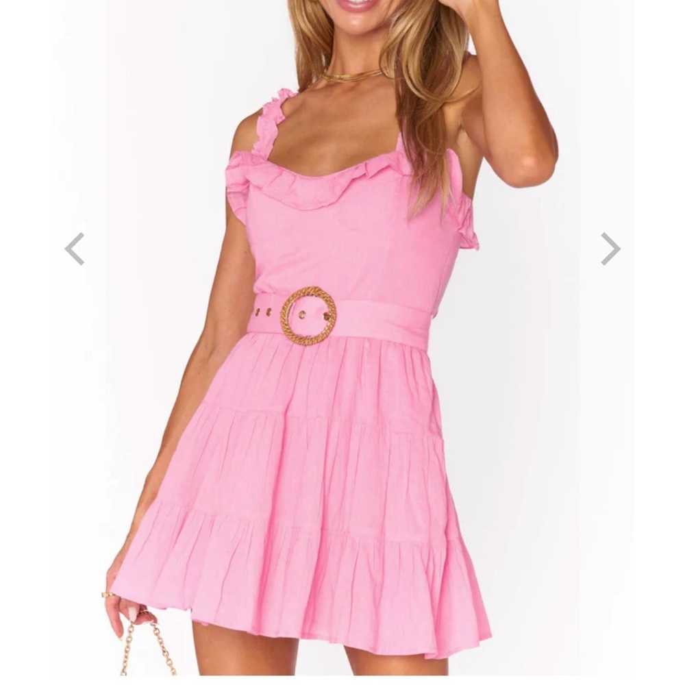 Show Me Your Mumu JOLENE MINI DRESS-PINK LEMONADE